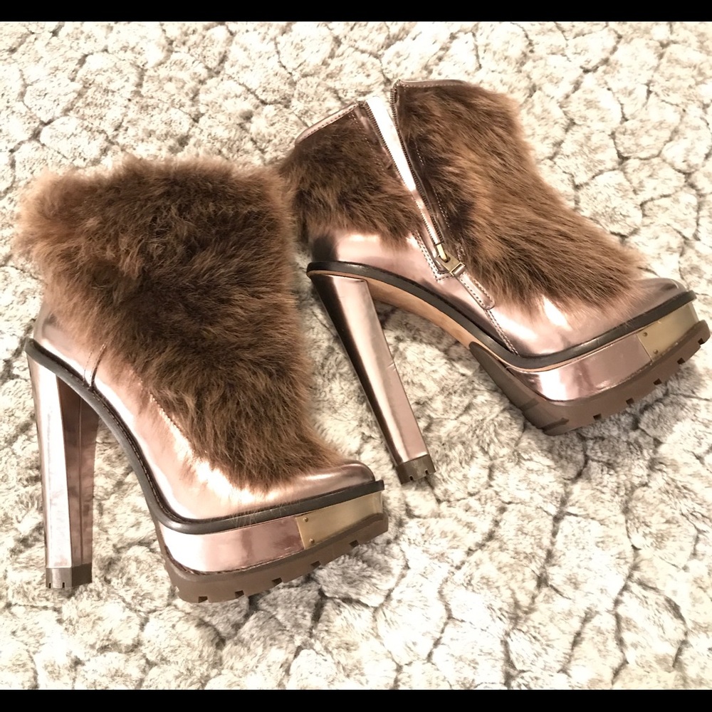 Brian Atwood Faux Fur Boots- UNIQUE!!!